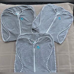 Love to Dream Gray Swaddle Up Sleep Sacks- Bundle of 3- Size M